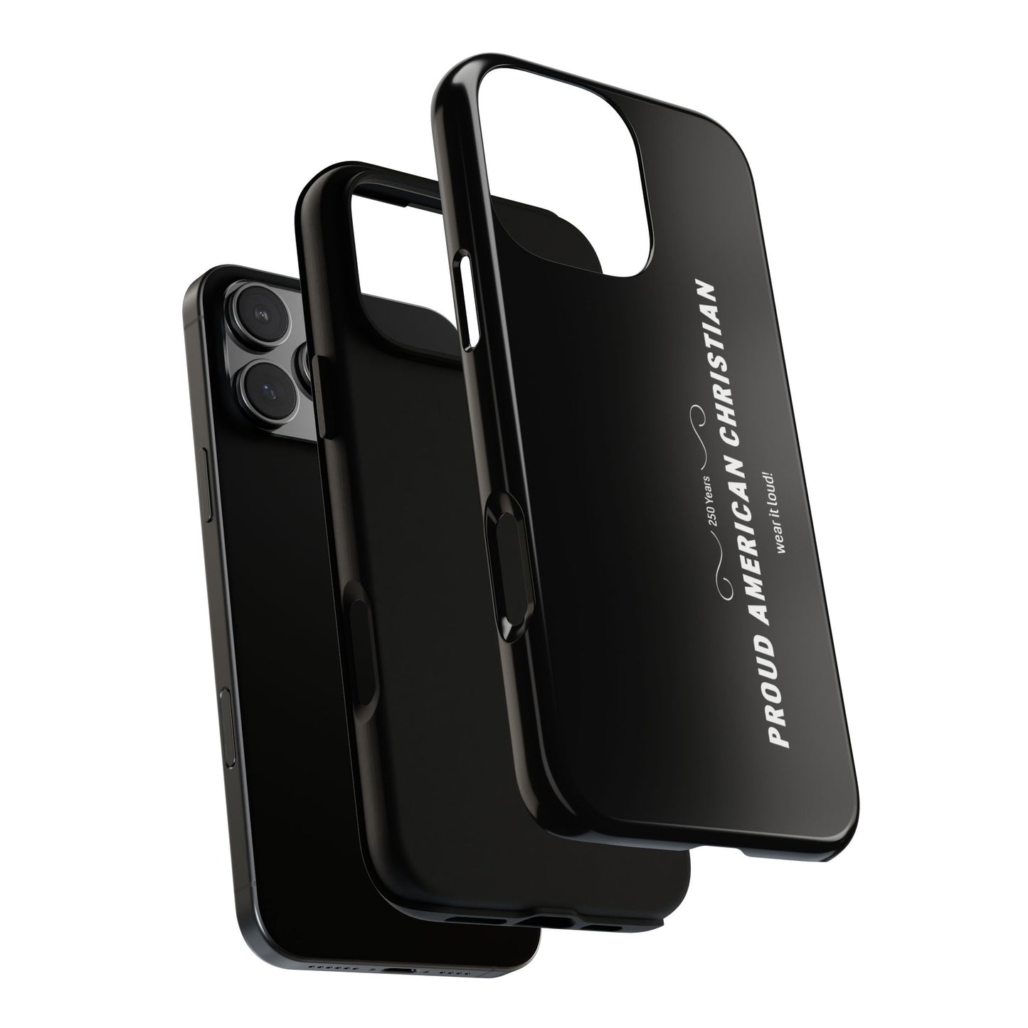 Proud American Christian Tough Phone Case — Slim Black Protective Cover