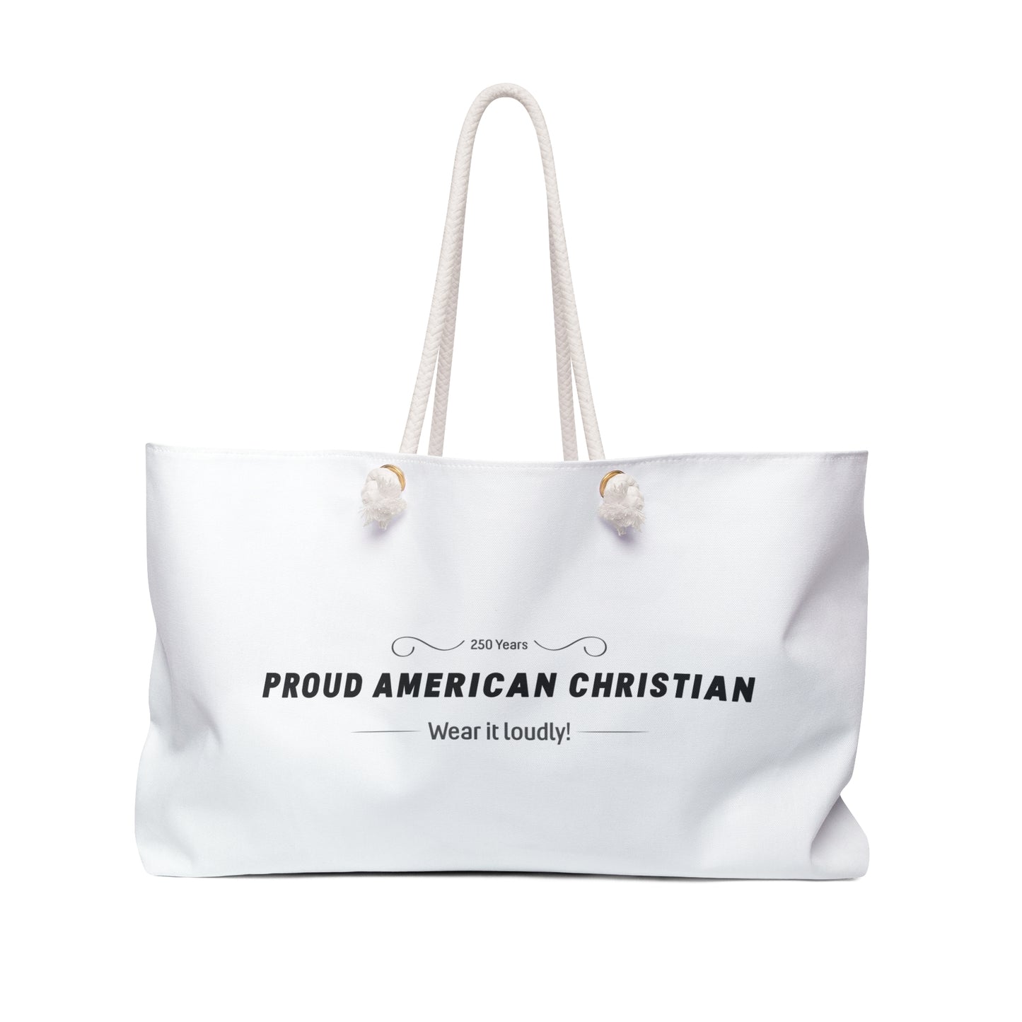 Proud American Christian Weekender Bag — Patriotic Religious Travel Tote