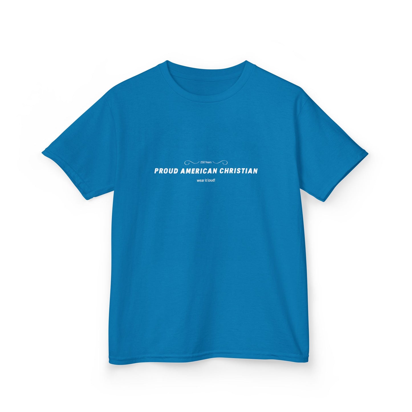 Kids T‑Shirt - "Proud American Christian" Minimalist Faith Tee for Children