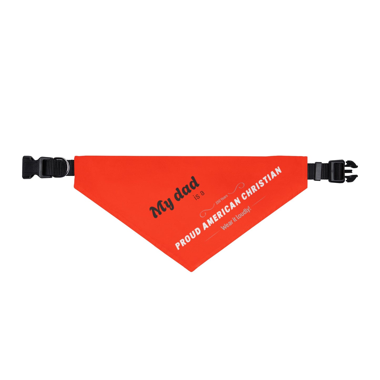 Clip-on Pet Bandana — Patriotic Faith Design
