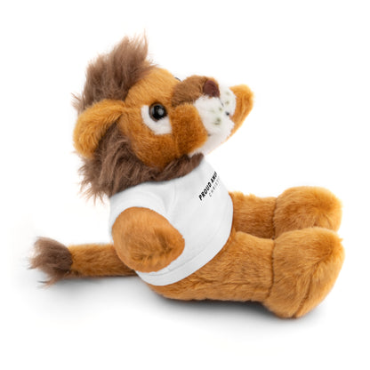 Brown Plush Teddy Bear with White Tee — 'Proud American Christian' Stuffed Animal Gift