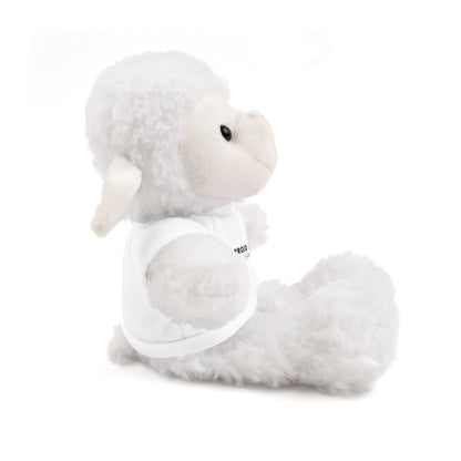 Brown Plush Teddy Bear with White Tee — 'Proud American Christian' Stuffed Animal Gift