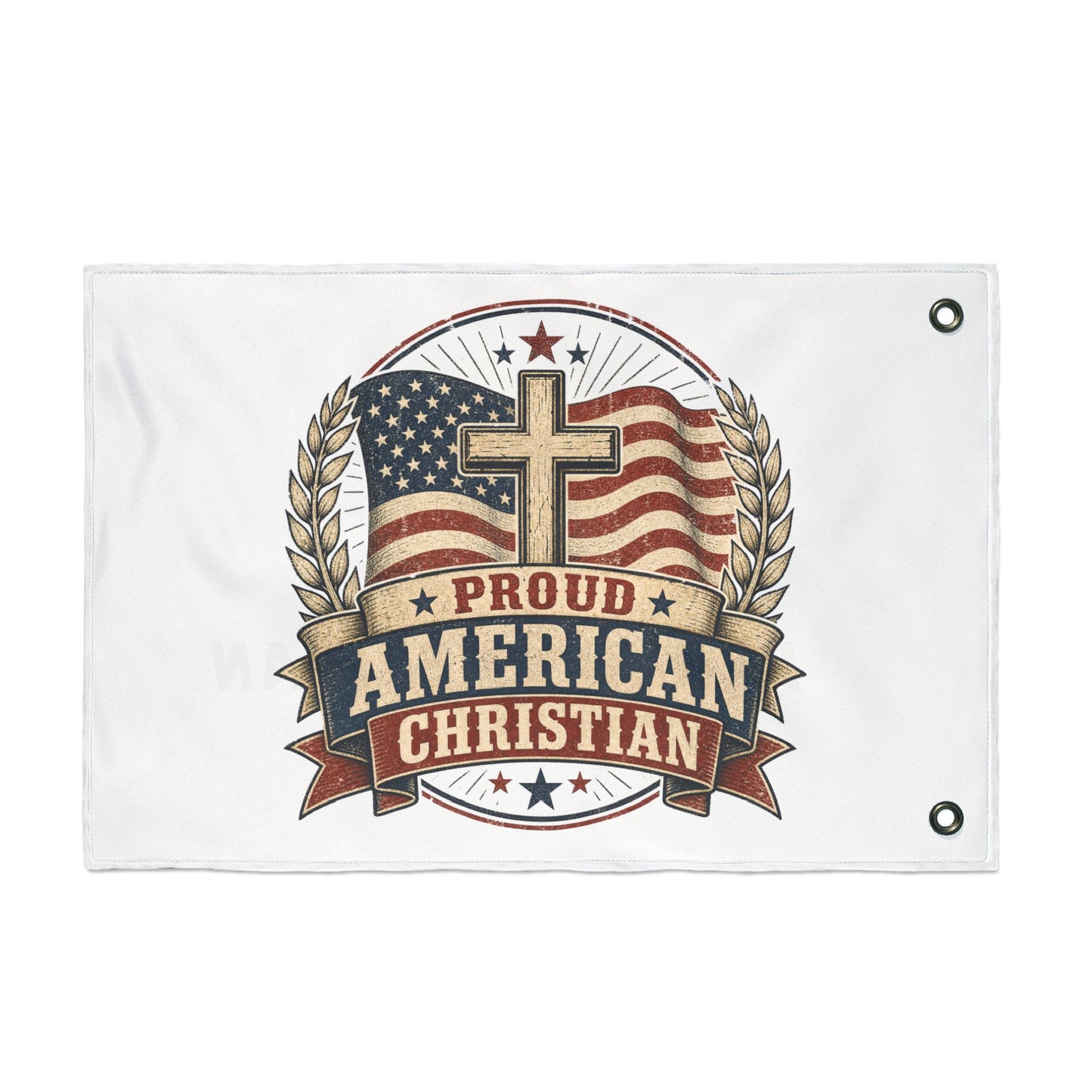 Double-Sided Flag – Proud American Christian Outdoor Banner