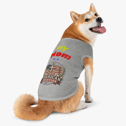 Proudly American Christian Pet Tank Top | Patriotic Design