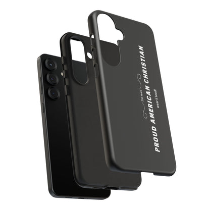 Proud American Christian Tough Phone Case — Slim Black Protective Cover