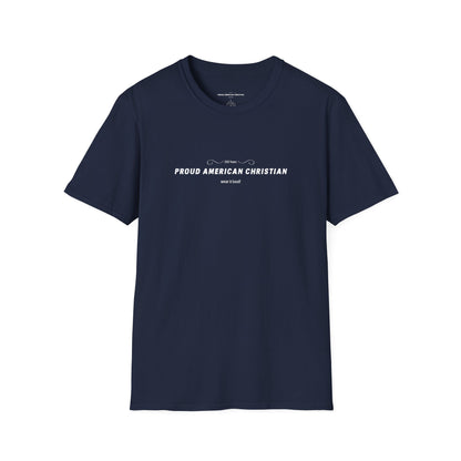 American Christian T-Shirt — Patriotic Flag Design (Adult)
