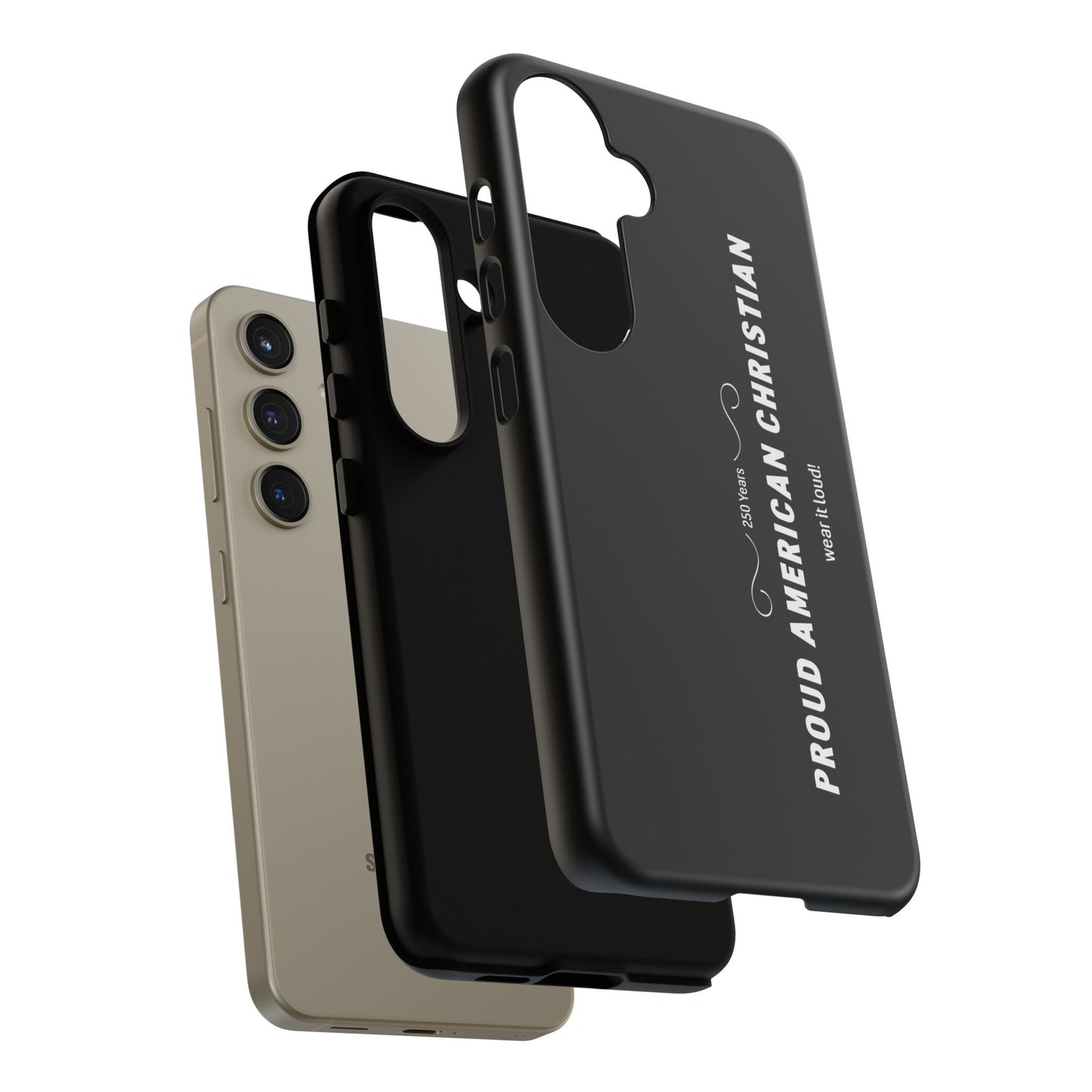 Proud American Christian Tough Phone Case — Slim Black Protective Cover