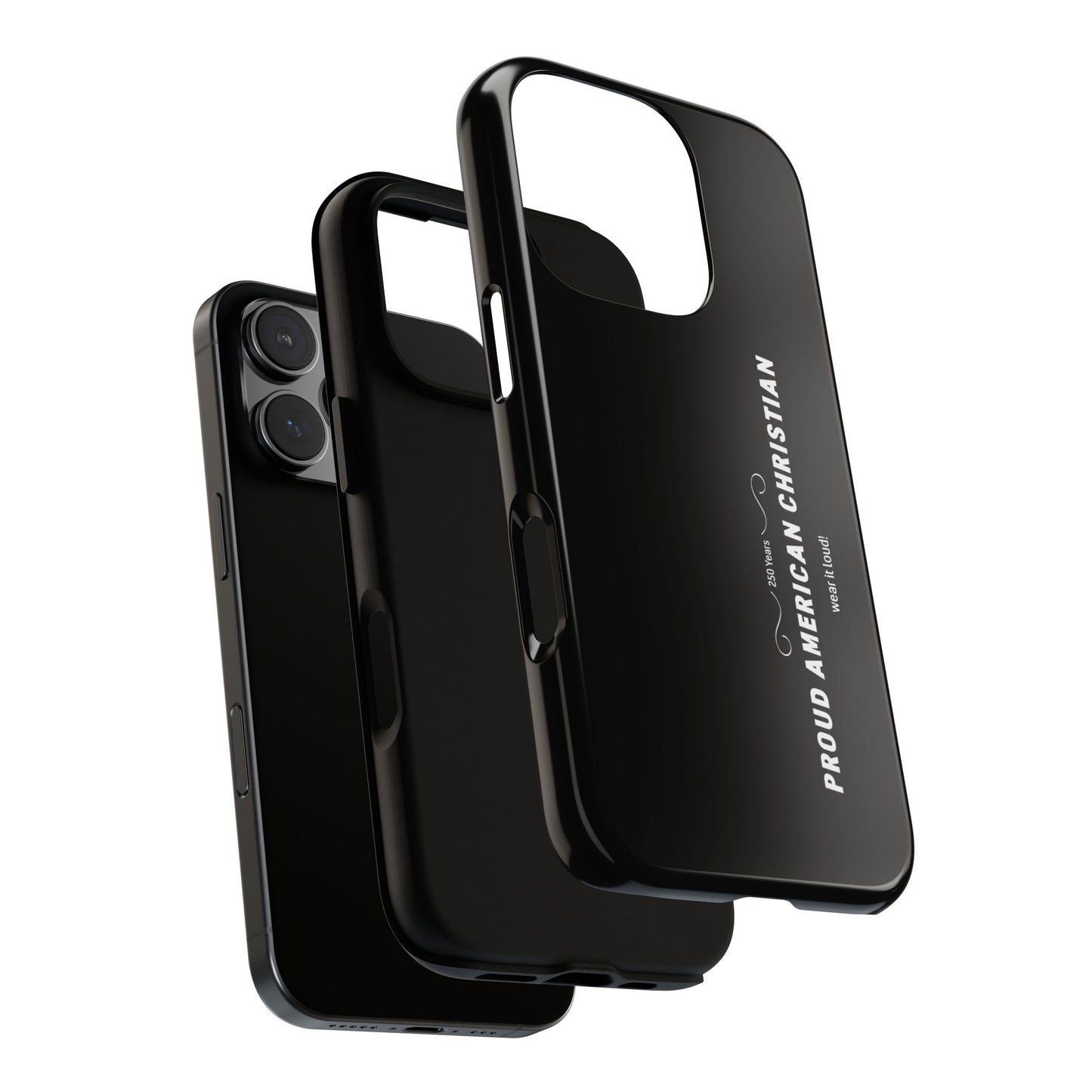 Proud American Christian Tough Phone Case — Slim Black Protective Cover
