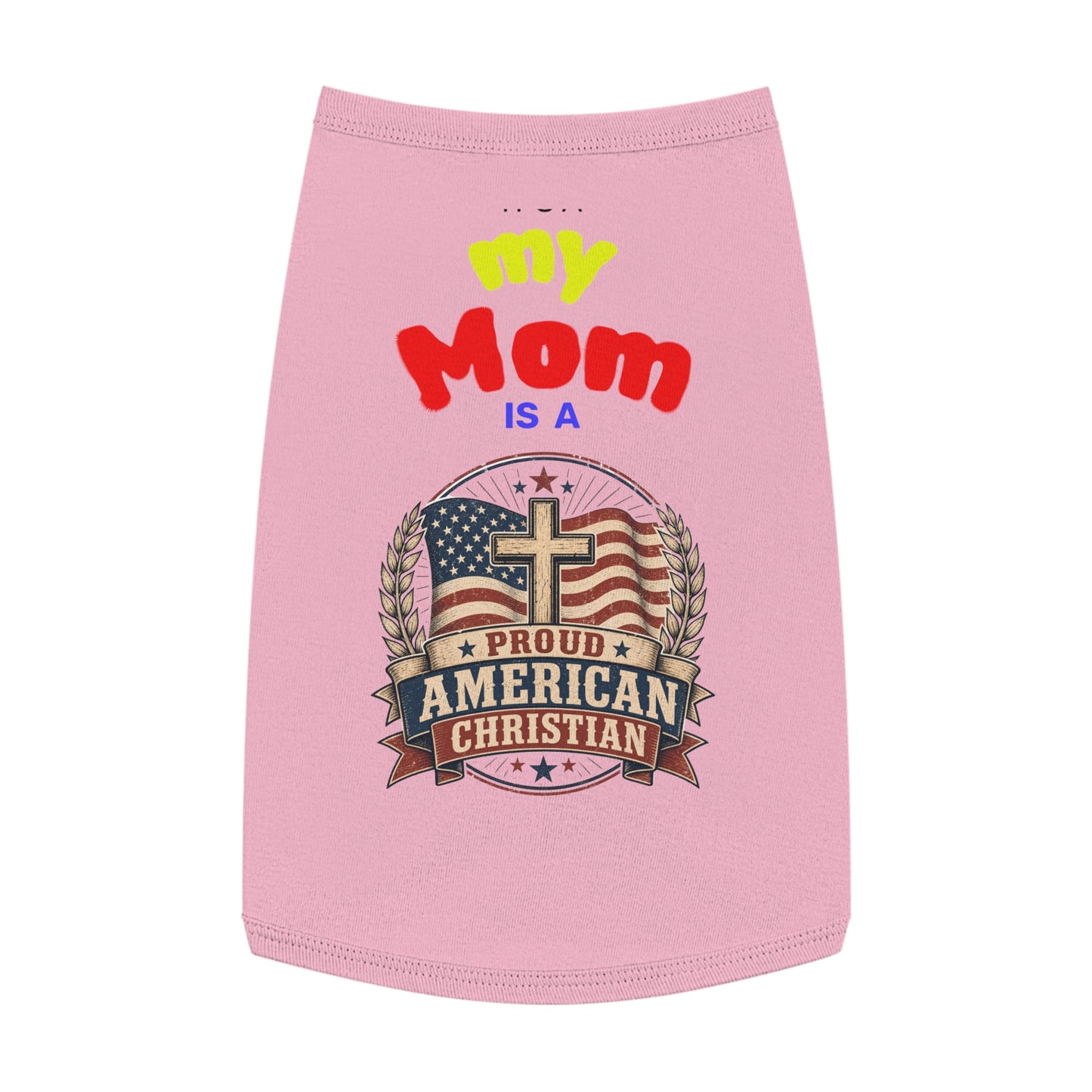 Proudly American Christian Pet Tank Top | Patriotic Design