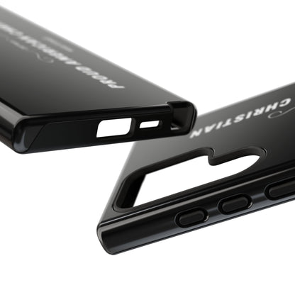 Proud American Christian Tough Phone Case — Slim Black Protective Cover