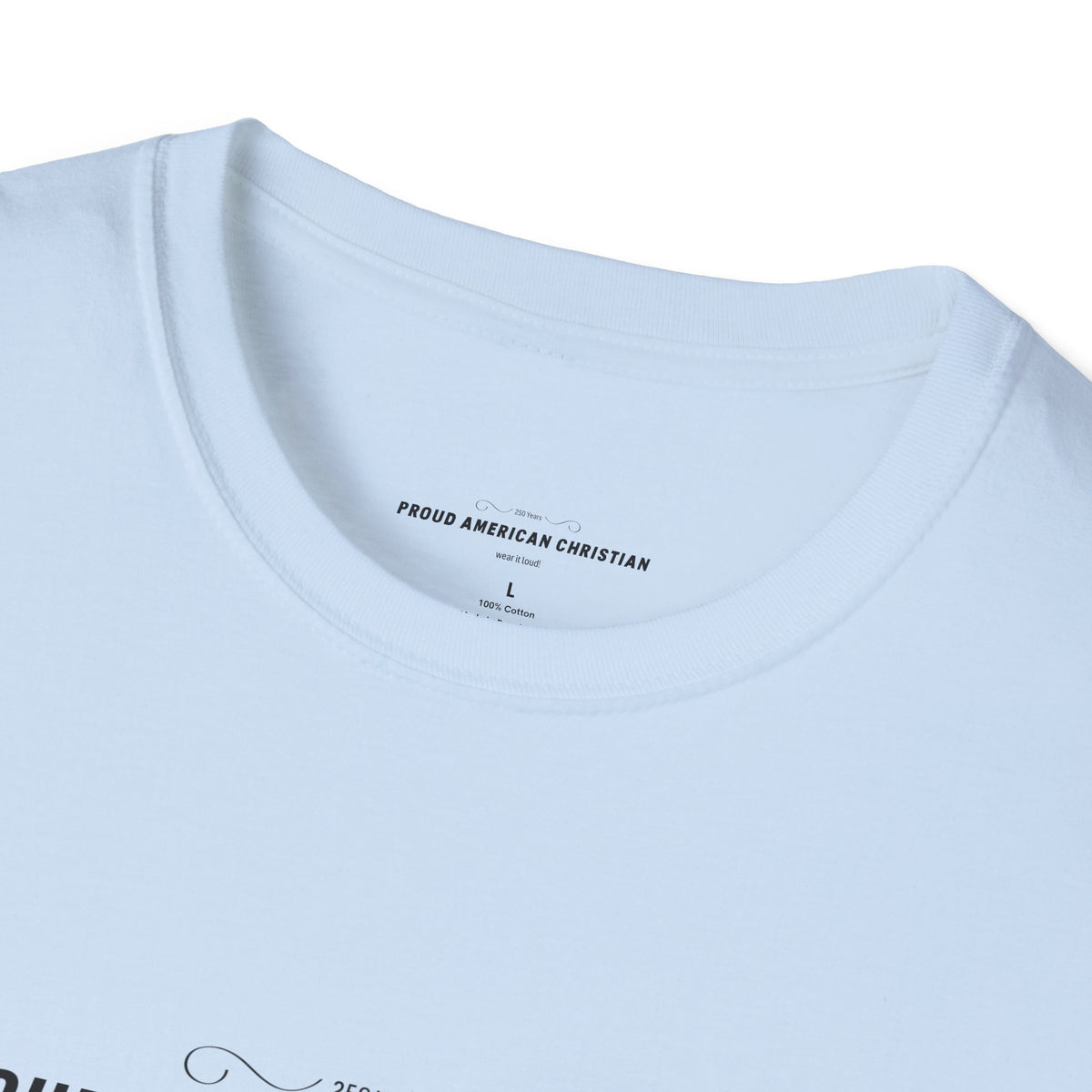 American Christian T-Shirt — Patriotic Flag Design (Adult)