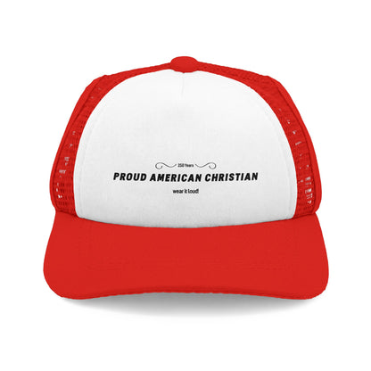 Proud American Christian Trucker Hat for Dogs