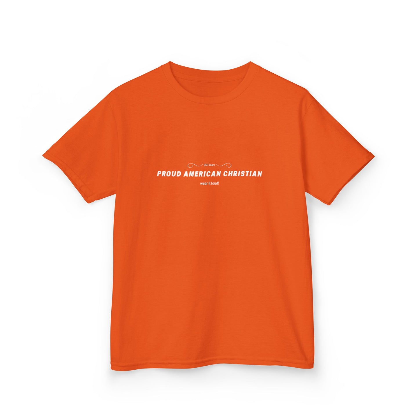 Kids T‑Shirt - "Proud American Christian" Minimalist Faith Tee for Children