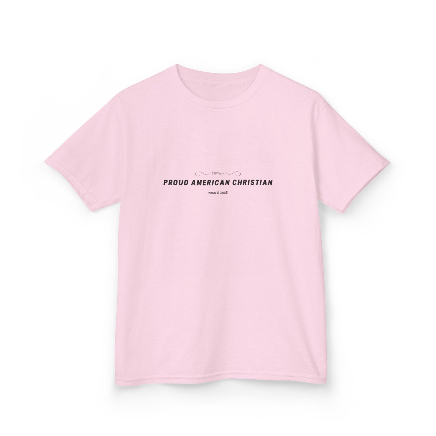 Kids T‑Shirt - "Proud American Christian" Minimalist Faith Tee for Children