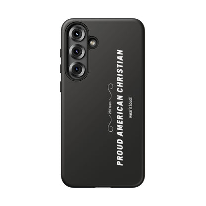 Proud American Christian Tough Phone Case — Slim Black Protective Cover