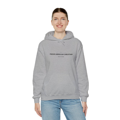 Proud American Christian Hoodie — Flag & Cross Patriotic Pullover