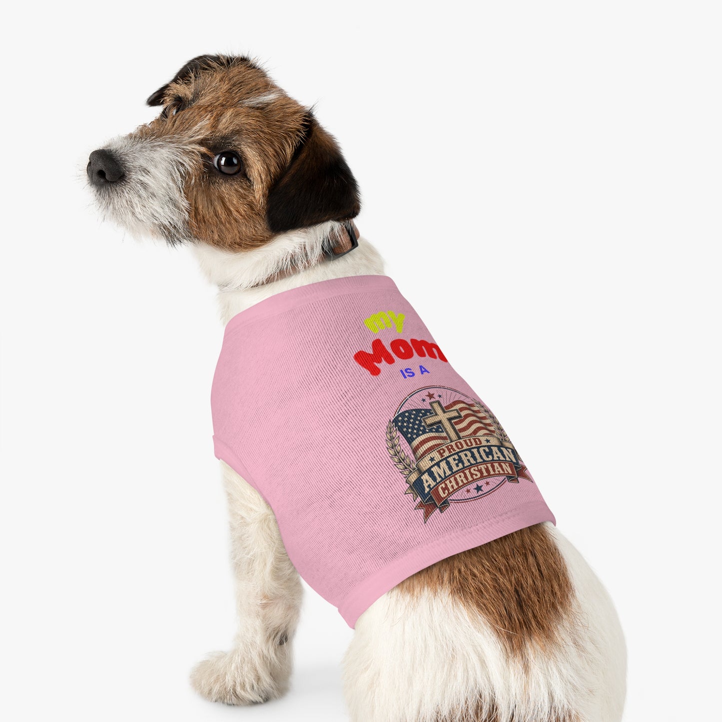 Proudly American Christian Pet Tank Top | Patriotic Design