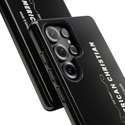 Proud American Christian Tough Phone Case — Slim Black Protective Cover