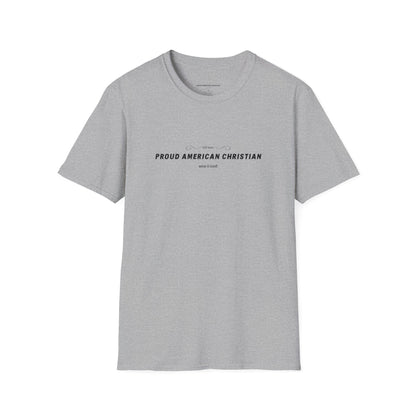 American Christian T-Shirt — Patriotic Flag Design (Adult)