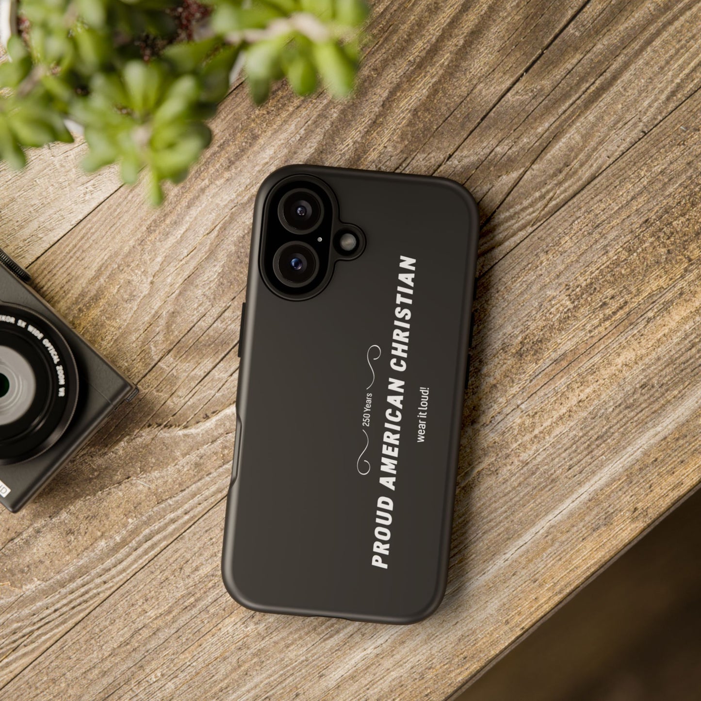 Proud American Christian Tough Phone Case — Slim Black Protective Cover
